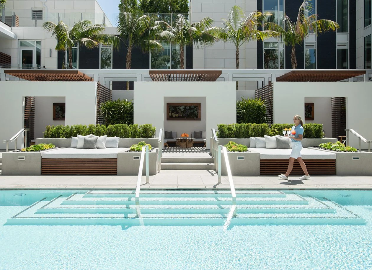 Four Seasons Los Angeles Residential Property image of a poolside view